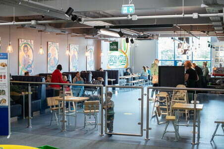 Visitors in Grub cafe at Aberdeen Science Centre 